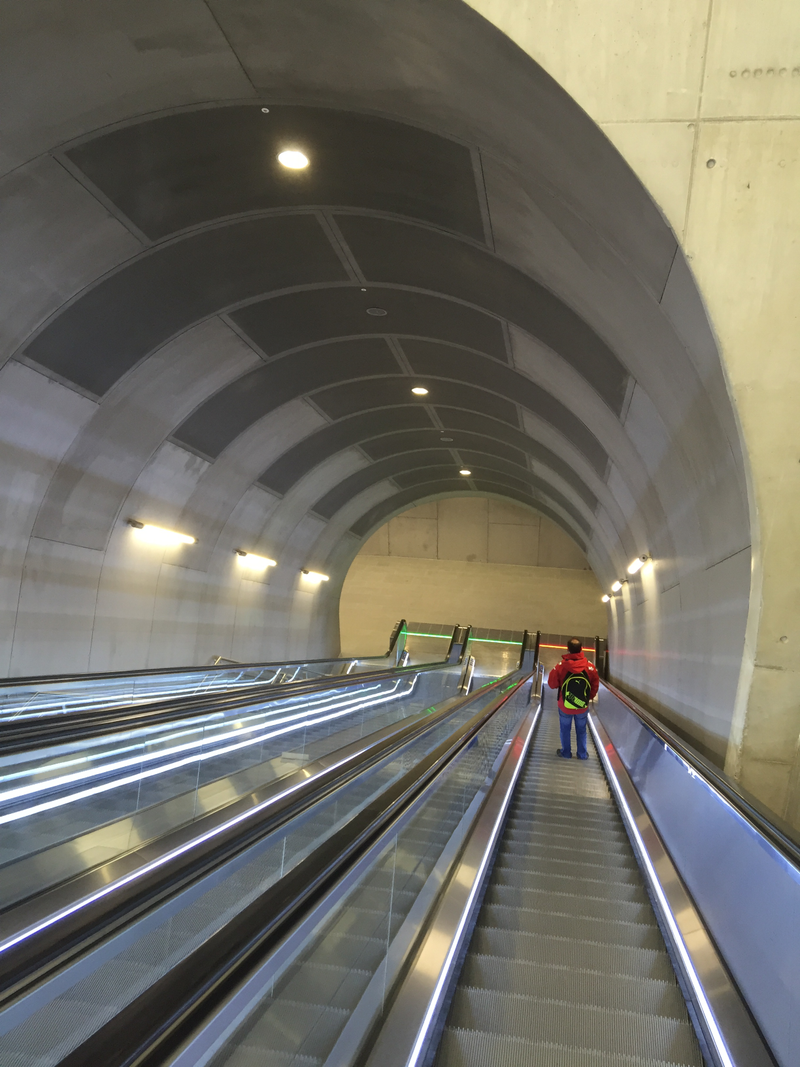 Two of these escalators transported you down to the platform